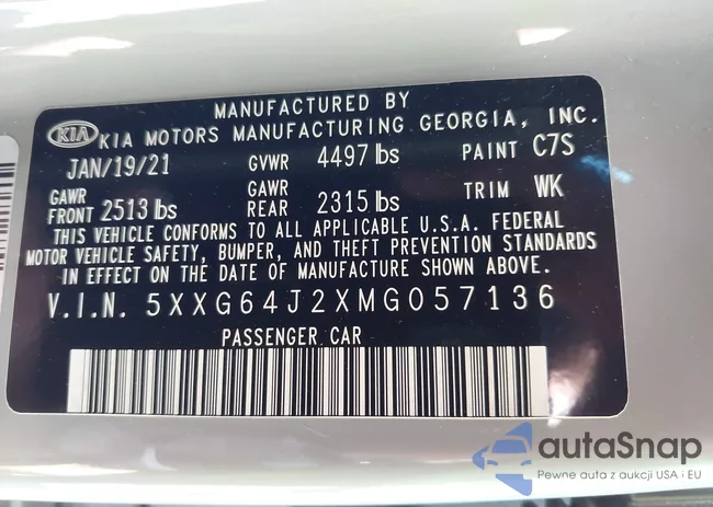 5XXG64J2XMG057136: 42883181