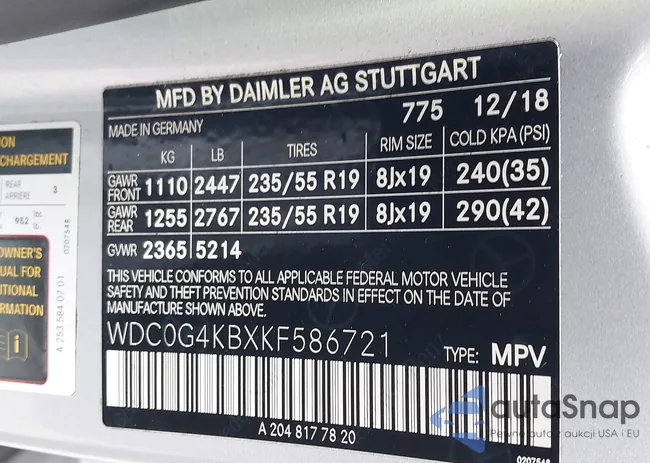 WDC0G4KBXKF586721: 42883255