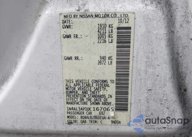 1N4AL3AP1DC167065: 42882347