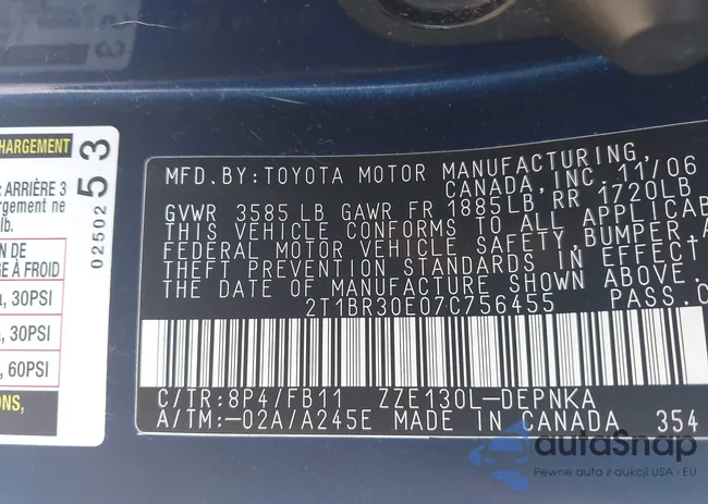 2T1BR30E07C756455: 42883765