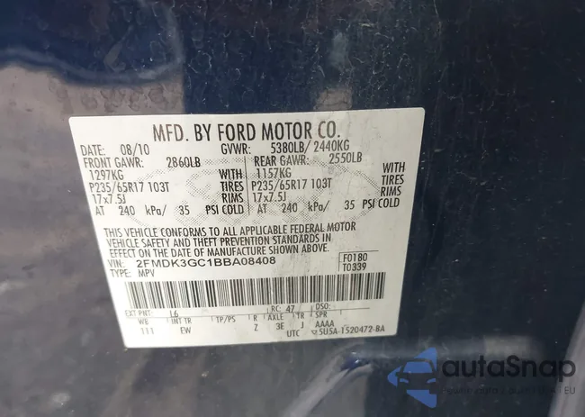 2FMDK3GC1BBA08408: 42883926