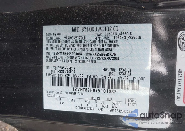 1ZVHT82H055101087: 42884063