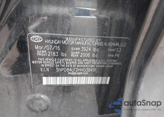 5NPD84LF2HH038491: 42884305