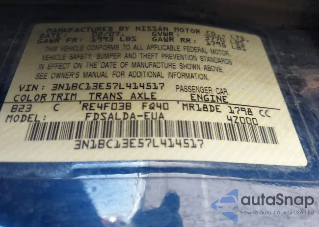 3N1BC13E57L414517: 42884738