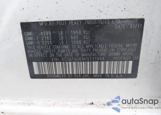 4S3GTAU69H3711944: 42884756