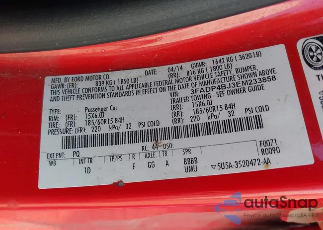 3FADP4BJ3EM233858: 42884947