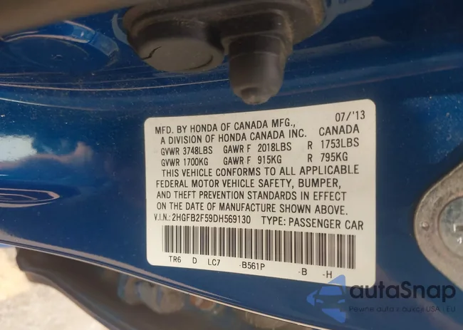 2HGFB2F59DH569130: 42885130