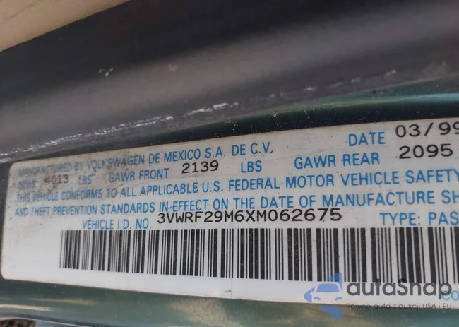 3VWRF29M6XM062675: 42885184