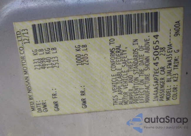 1N4AA5AP7EC450654: 42884333