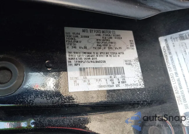 1FMPU15L94LB60258: 42884422