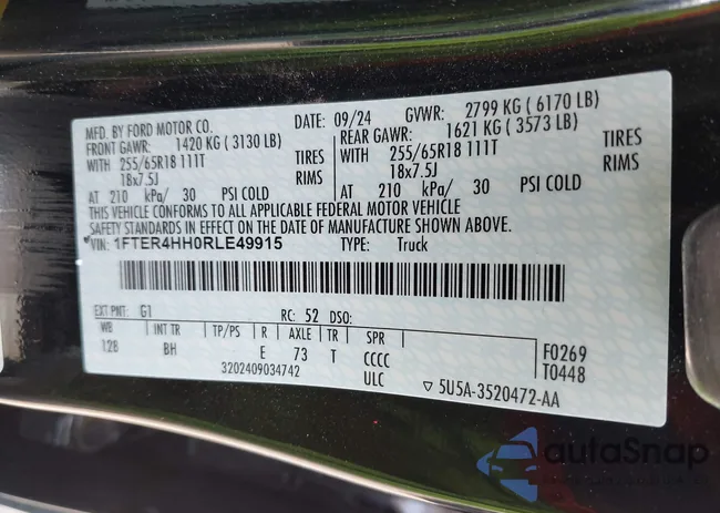 1FTER4HH0RLE49915: 42885829