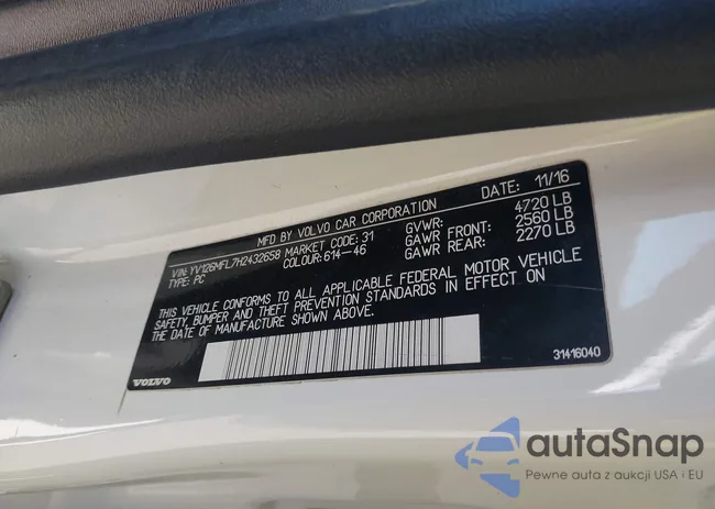 YV126MFL7H2432658: 42885893