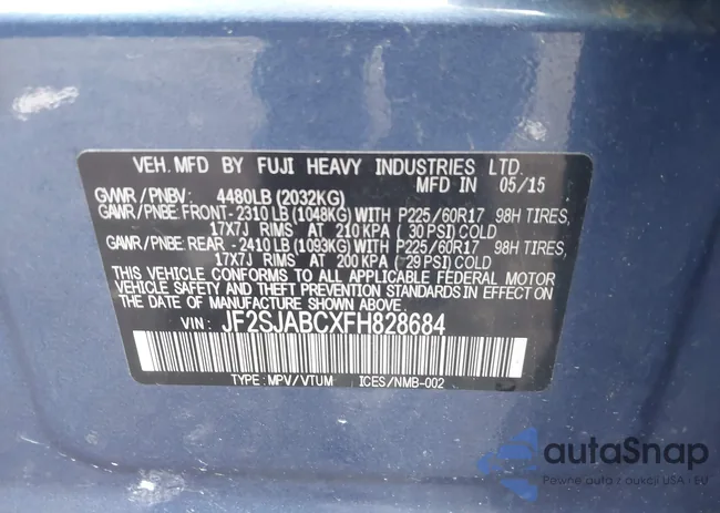 JF2SJABCXFH828684: 42885955