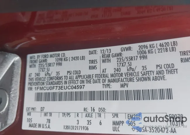 1FMCU0F73EUC04597: 42886050