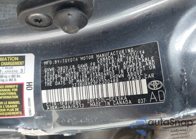 2T1BURHE9FC300488: 42886286