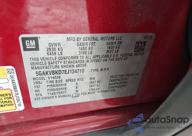 5GAKVBKD7EJ134710: 42885404