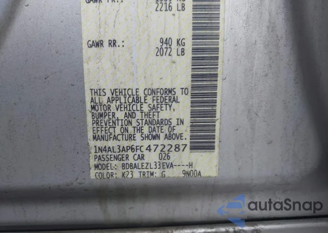 1N4AL3AP6FC472287: 42885495