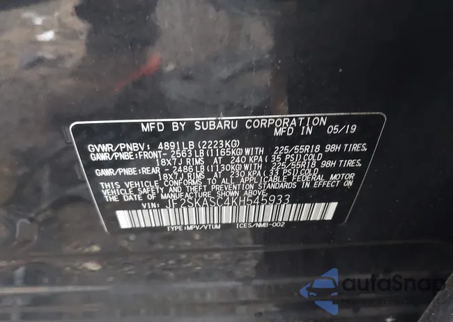 JF2SKASC4KH545933: 42886837