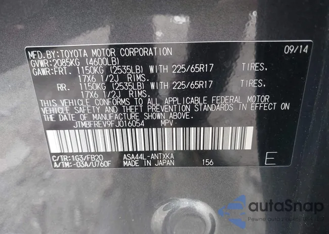 JTMBFREV9FJ016054: 42887059