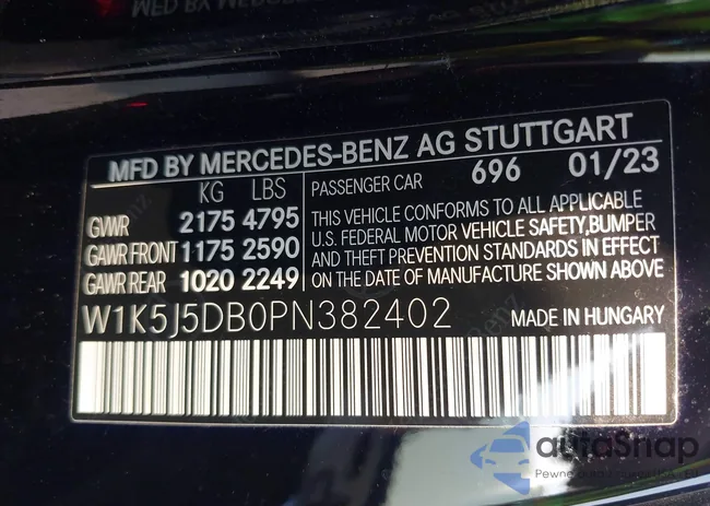 W1K5J5DB0PN382402: 42887148