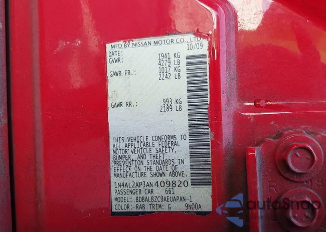 1N4AL2AP3AN409820: 42887153