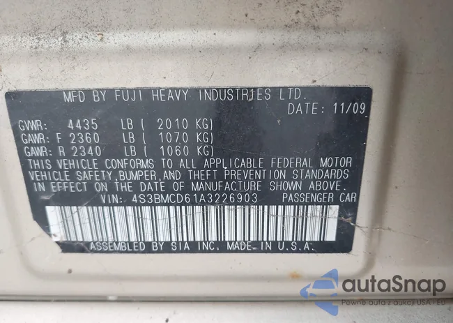 4S3BMCD61A3226903: 42886405