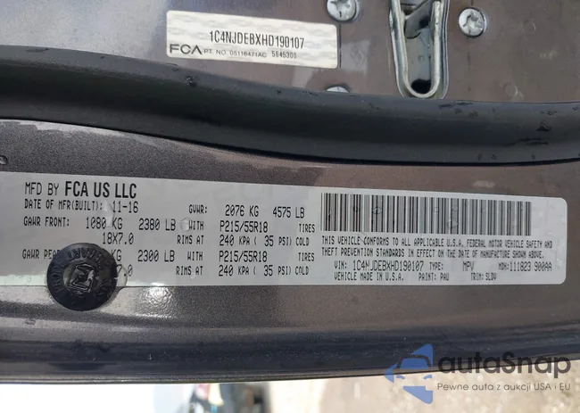 1C4NJDEBXHD190107: 42886636