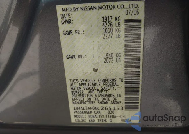 1N4AL3AP0GC265153: 42886718