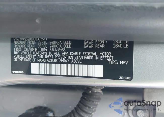 YV4952DZXD2392571: 42887732