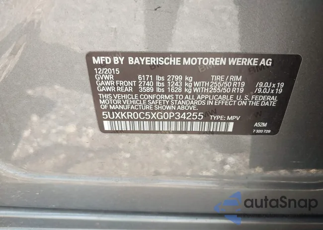 5UXKR0C5XG0P34255: 42887749