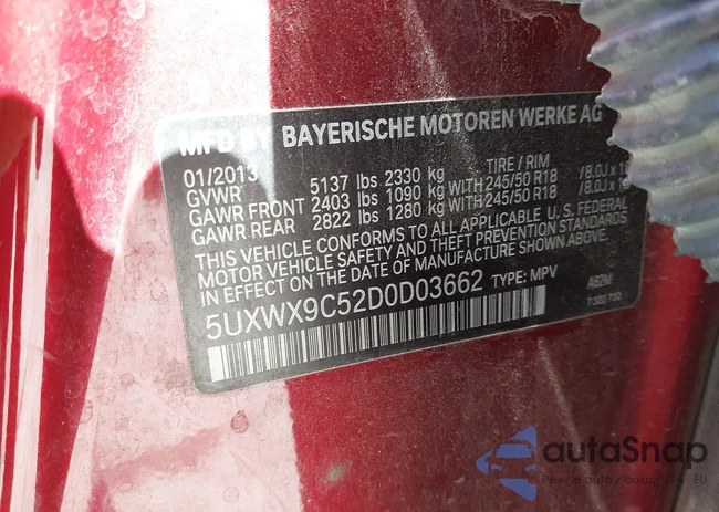 5UXWX9C52D0D03662: 42887759