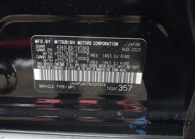 JA4APUAU7NU020409: 42887836