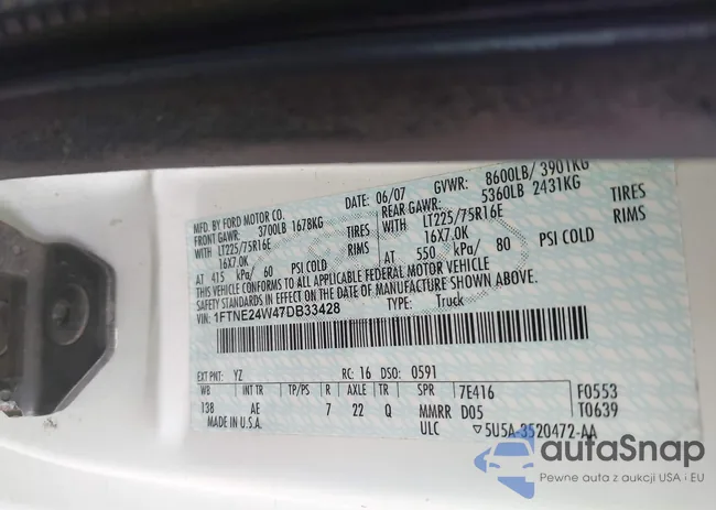 1FTNE24W47DB33428: 42887944