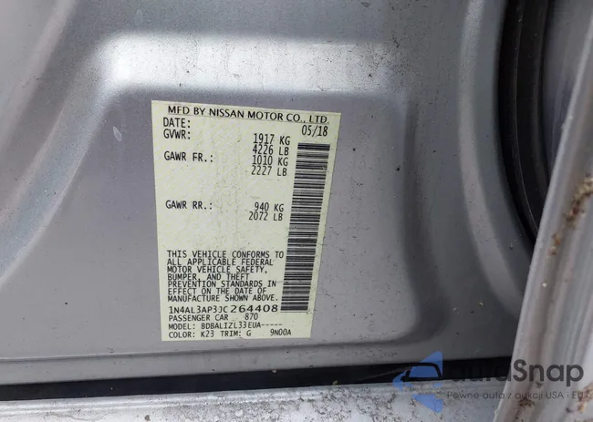 1N4AL3AP3JC264408: 42888038