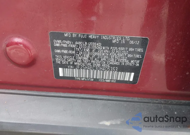 JF2SHAEC3DH405353: 42888086