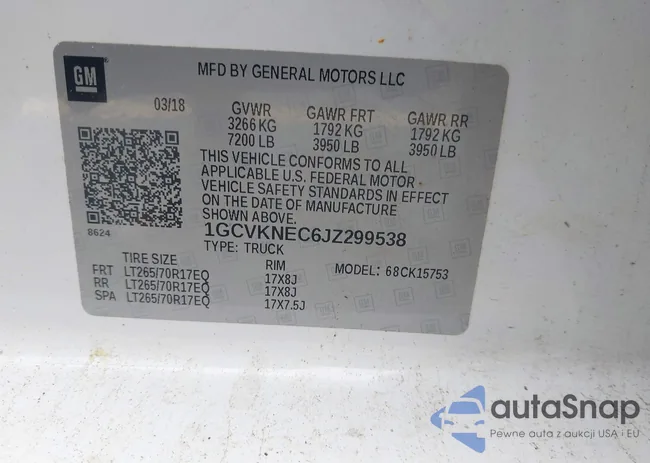 1GCVKNEC6JZ299538: 42887517