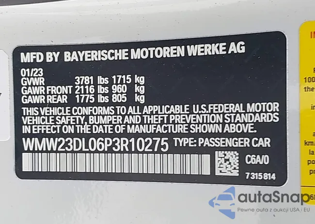 WMW23DL06P3R10275: 42887584