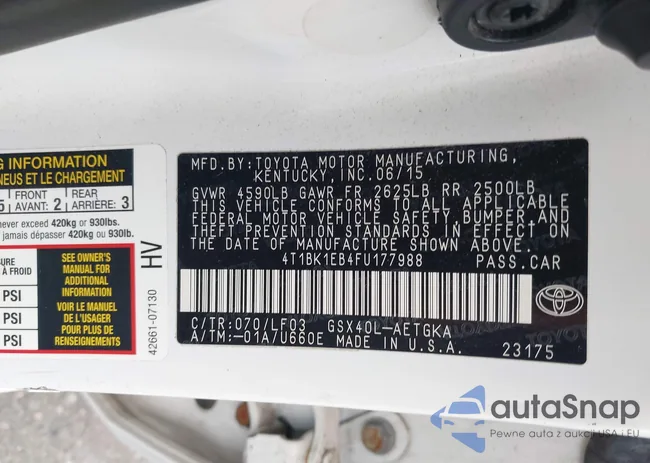 4T1BK1EB4FU177988: 42887593