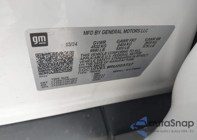 1GC10VEL9RU203737: 42887622