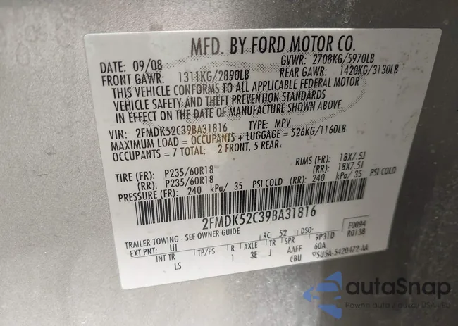 2FMDK52C39BA31816: 42887640