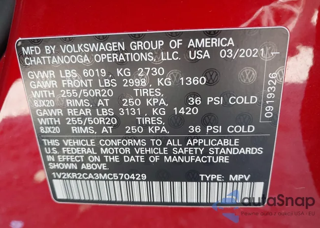 1V2KR2CA3MC570429: 42888752