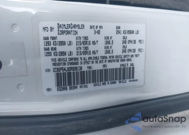 1C4GP64L6YB650761: 42888829