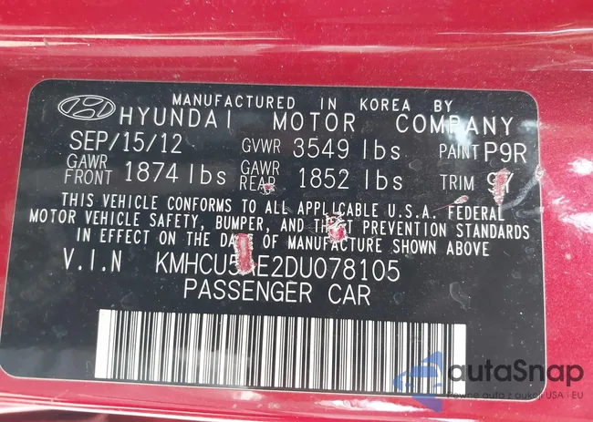 KMHCU5AE2DU078105: 42888953