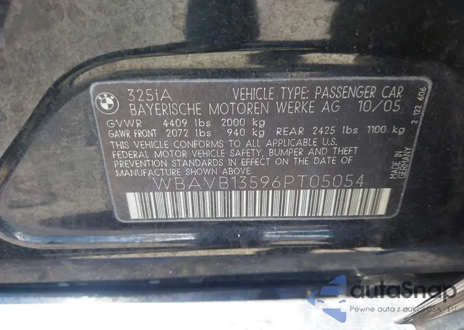 WBAVB13596PT05054: 42889135