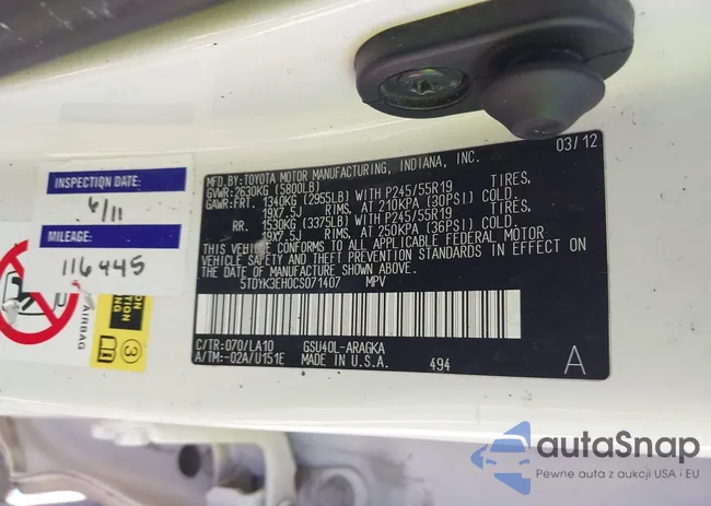 5TDYK3EH0CS071407: 42889174