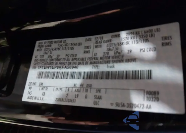 1FTEW1EP8KFA56946: 42889206