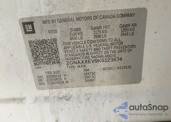 2GNAXXEV9K6123634: 42888352