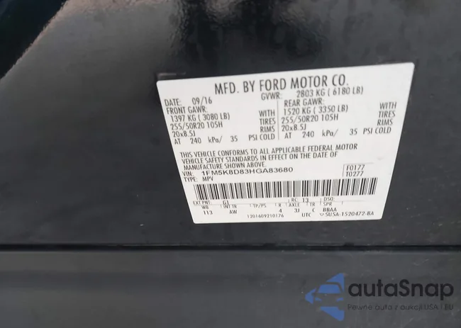 1FM5K8D83HGA83680: 42888377