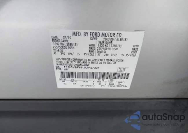 1FM5K8F88GGA57331: 42888417