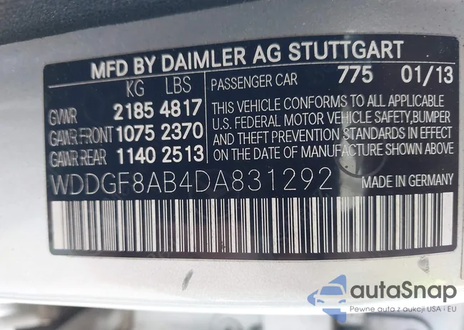 WDDGF8AB4DA831292: 42888490